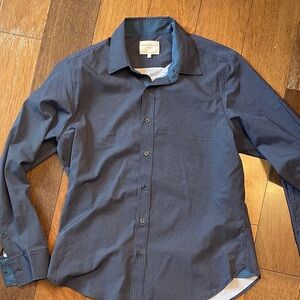 Kenneth Cole Blue Patterned Men's Casual Shirt